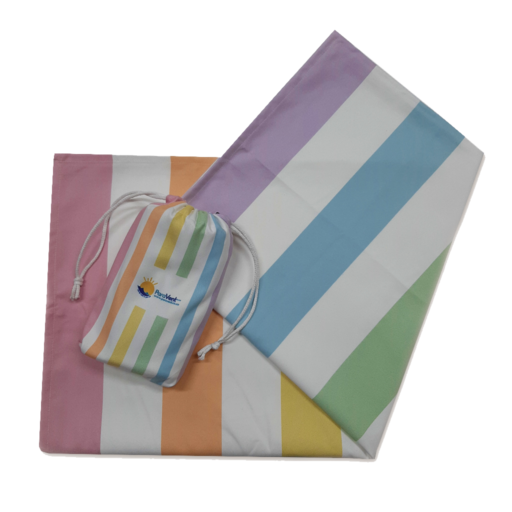 220g Light Towelling Beach Towel in Drawstring Bag - Image 7