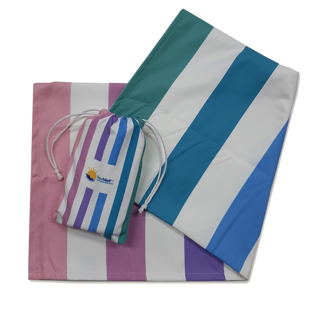 220g Light Towelling Beach Towel in Drawstring Bag - Image 6